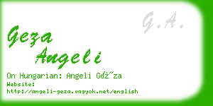 geza angeli business card